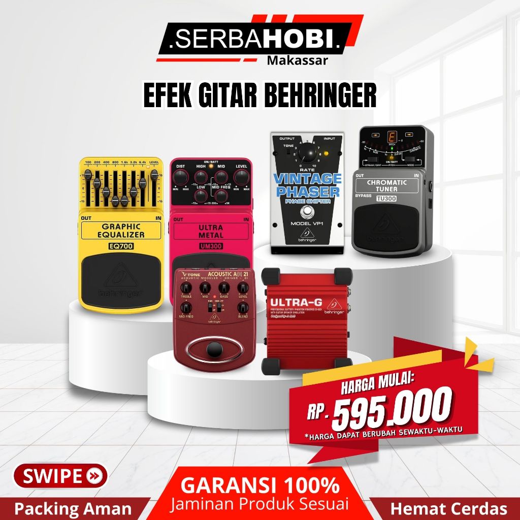 EFEK GITAR / EFEK GITAR DISTORSI/DELAY/COMPRESSOR /BEHRINGER HARGA MURAH