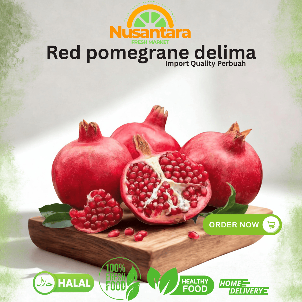

Delima Merah Import India Pomegranate Manis Segar Kaya Manfaat Super Jumbo ( 1 Buah )