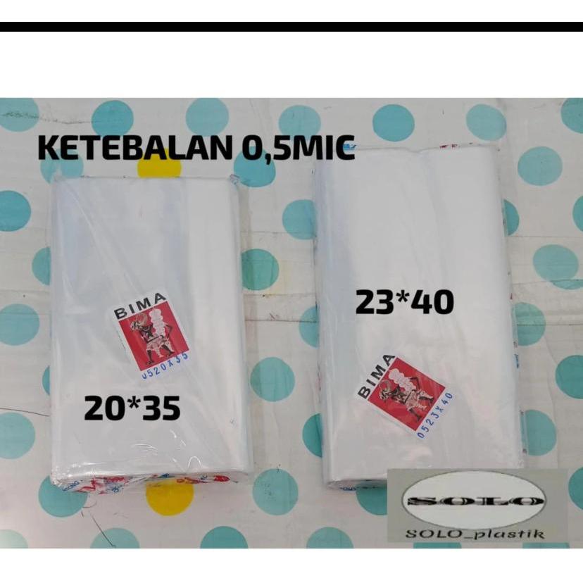 Plastik PP bening tebal 05 / plastik kaku bening tebal / plastik makanan kering / plastik snack ukur