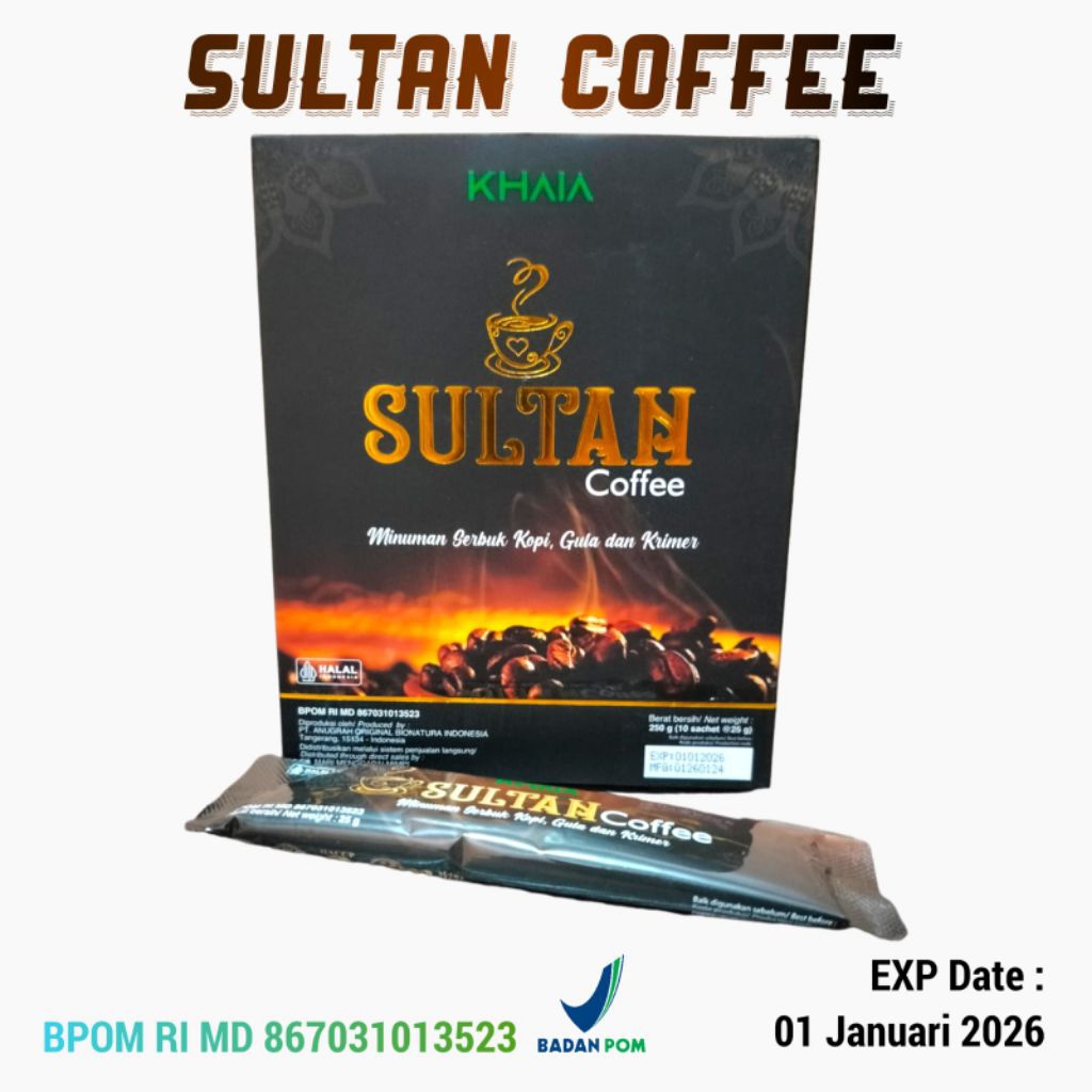 

SULTAN COFFEE 1 BOX ISI 10 SACHET ORIGINAL