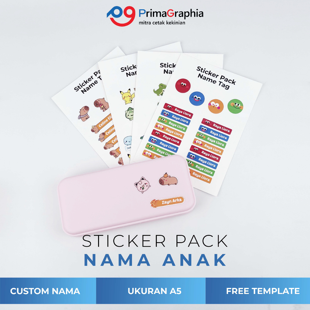 

Stiker Buku Custom Nama Anak / Stiker Mata Pelajaran
