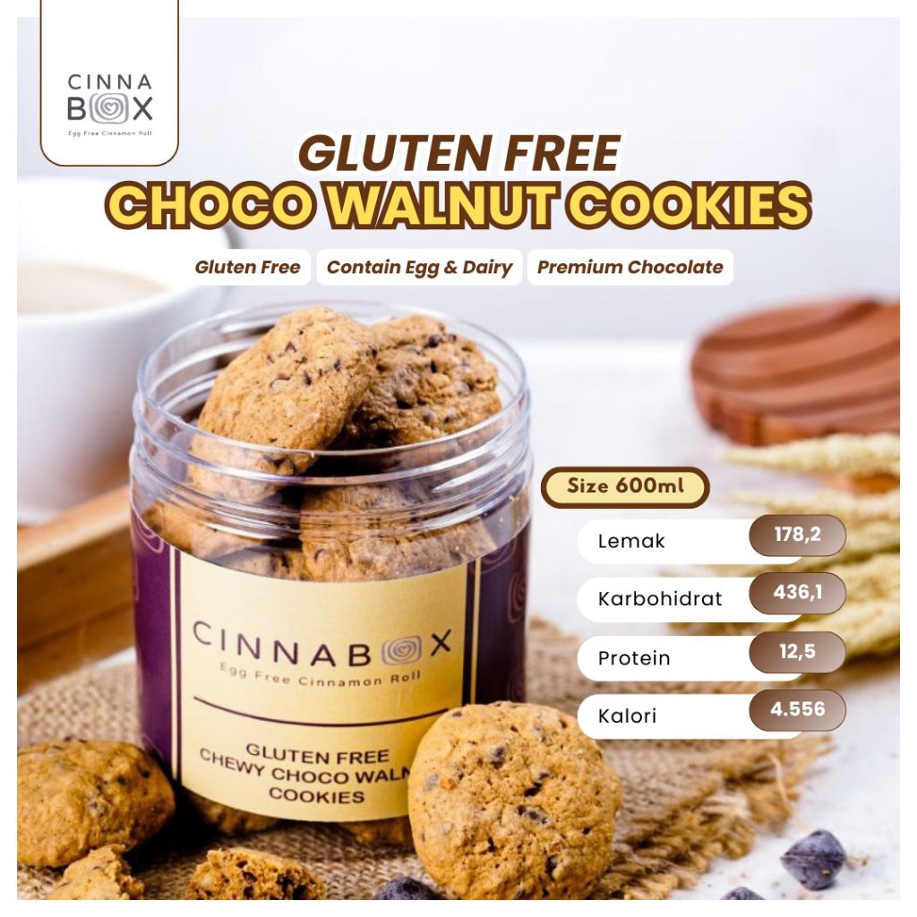 

Gluten Free Choco Walnut Cookies Cinnabox