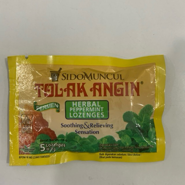 

TOLAK ANGIN PERMEN PEPPERMINT LOZENGES