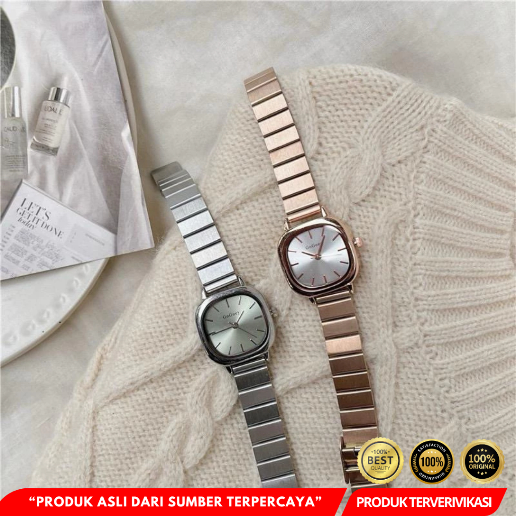Jam Tangan Wanita Kotak Gogoey Model Korean Style BS399 Anti Air Fashionable - [MRH3]