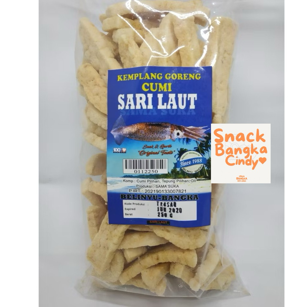 

Kerupuk Kempelang Stick Cumi Sari Laut Snack Bangka