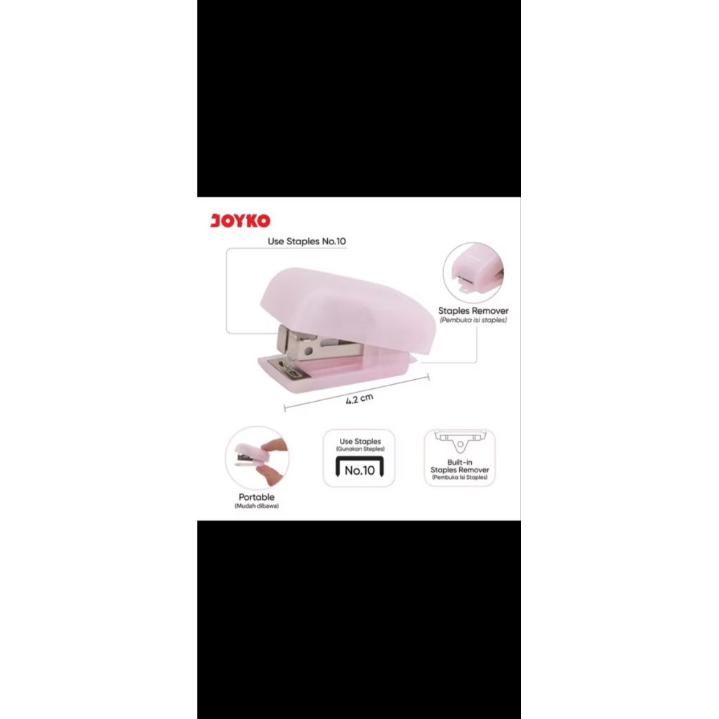 

JOYKO stapler stapler ST-25 pastel color mini