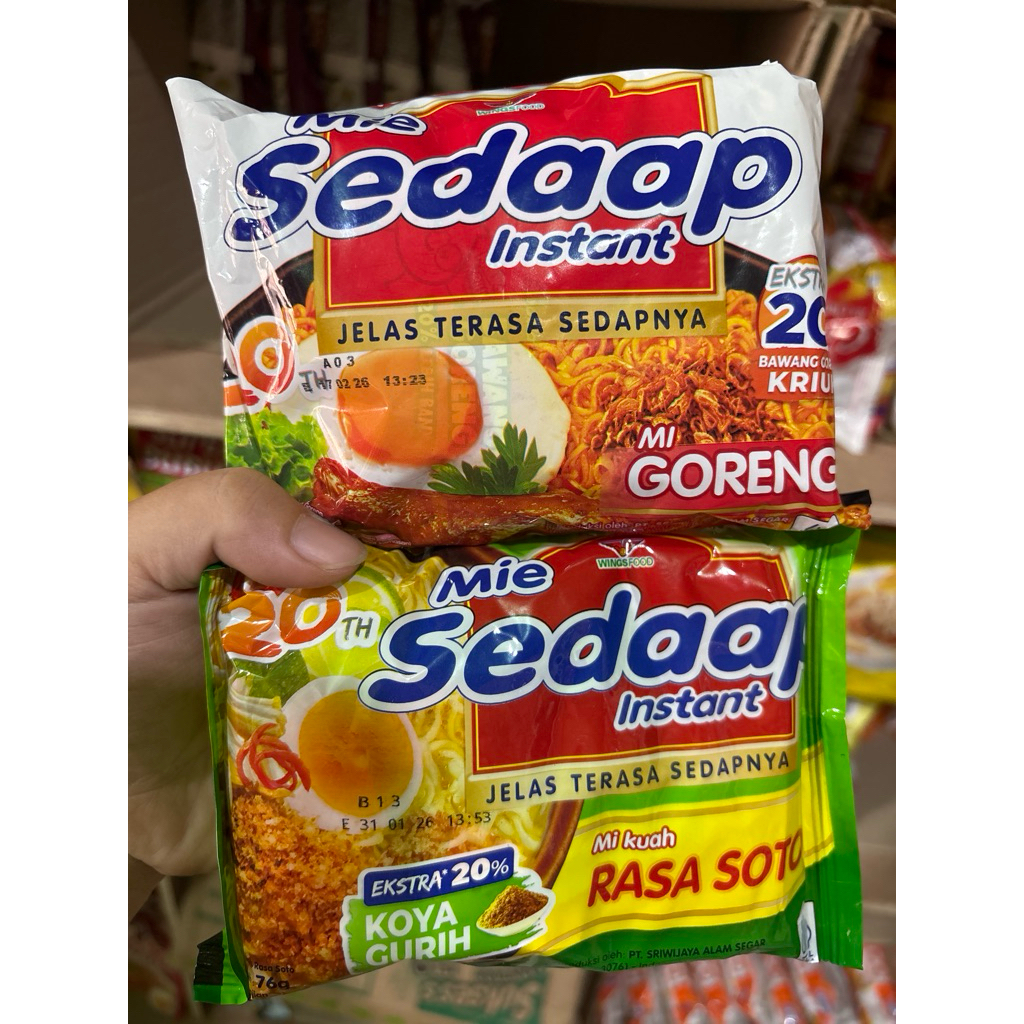 

mie sedap goreng / kuah 1pcs