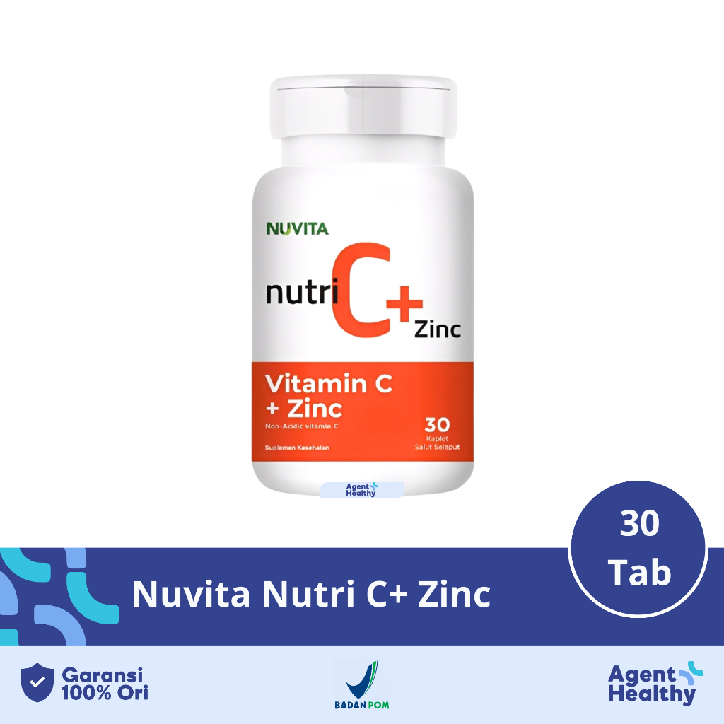 Nuvita Nutri C + Zinc isi 30 Tablet - Suplementasi Vitamin C dan Zinc