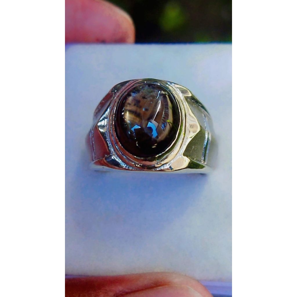 natural black str saphire(corundum)bangsing,,batu permata asli original garansi 100%