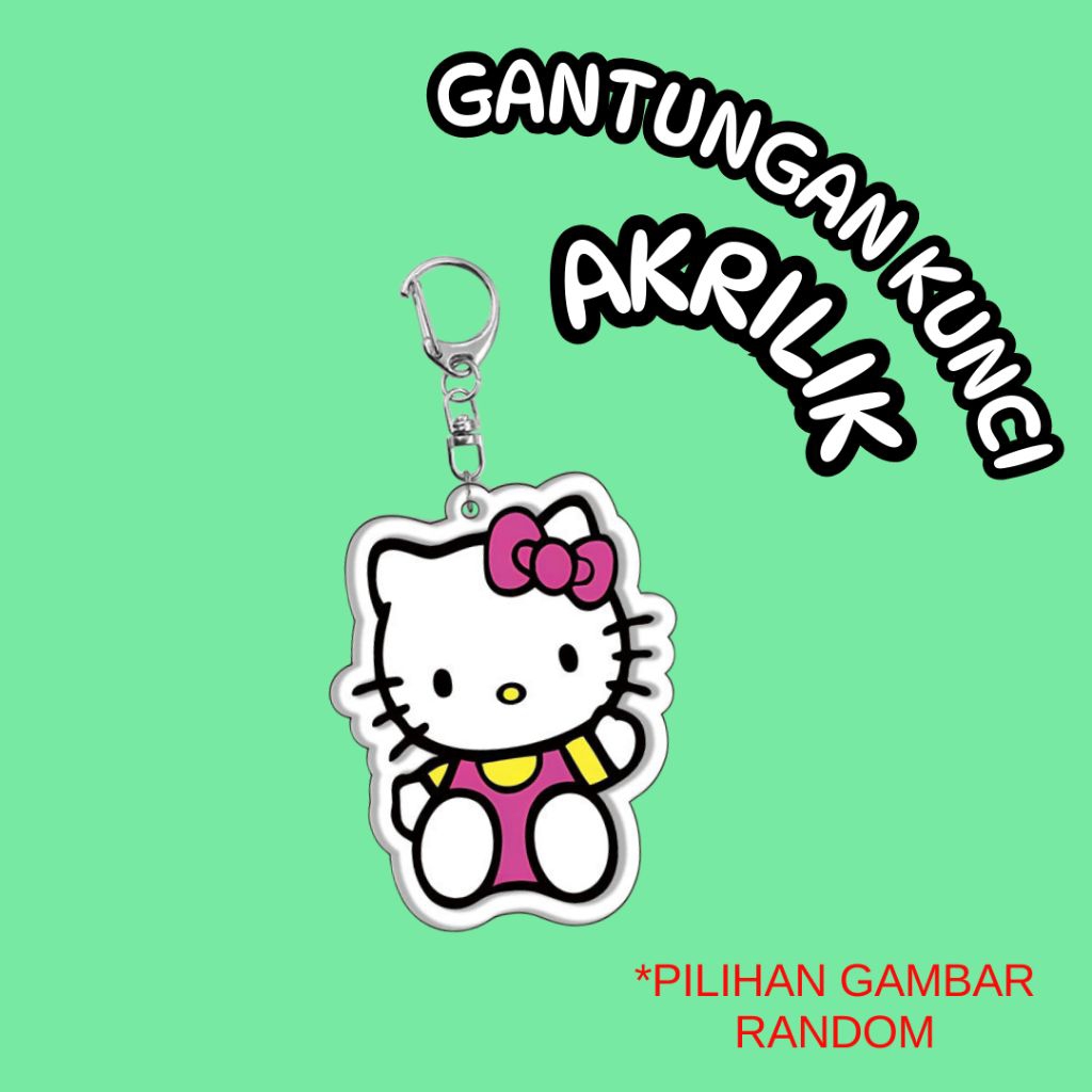 Gantungan Kunci Akrilik Lucu