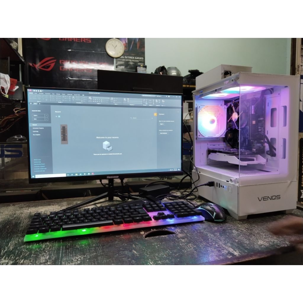 Pc Gaming lengkap Core i7 Ssd vga2gb LED 22 wide