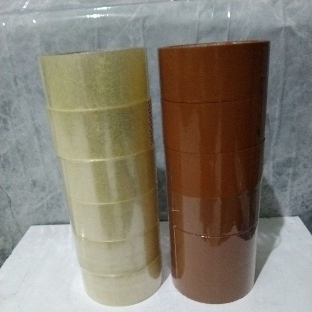 

lakban ksatria tape coklat bening 45mm x 100y