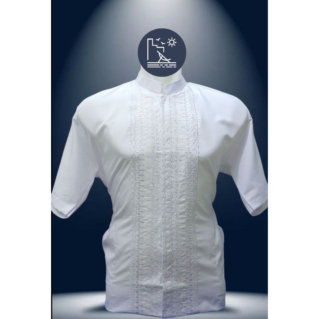 baju koko putih lengan pendek / baju koko putih / baju koko lengan pendek / baju koko lebaran / baju