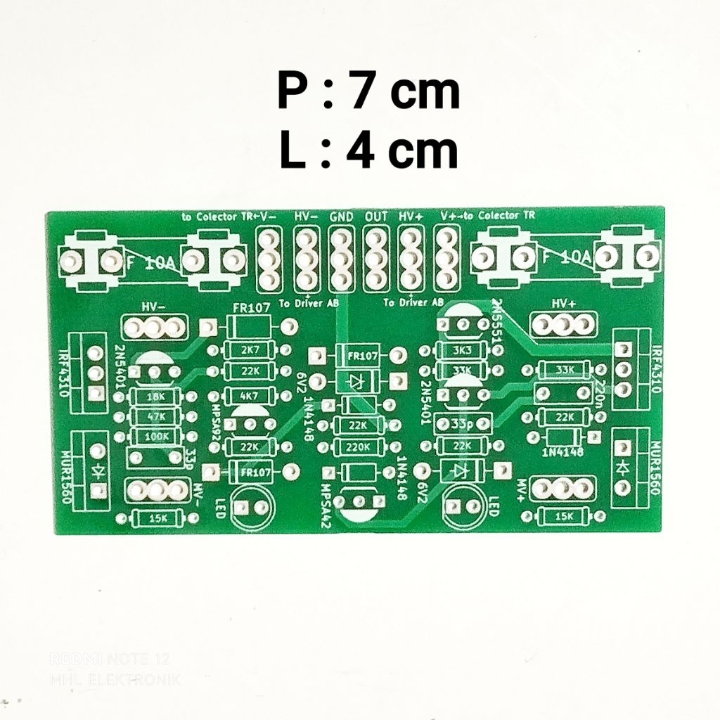 PCB Stepper Class H Audio Amplifier 2U Dauble Layer