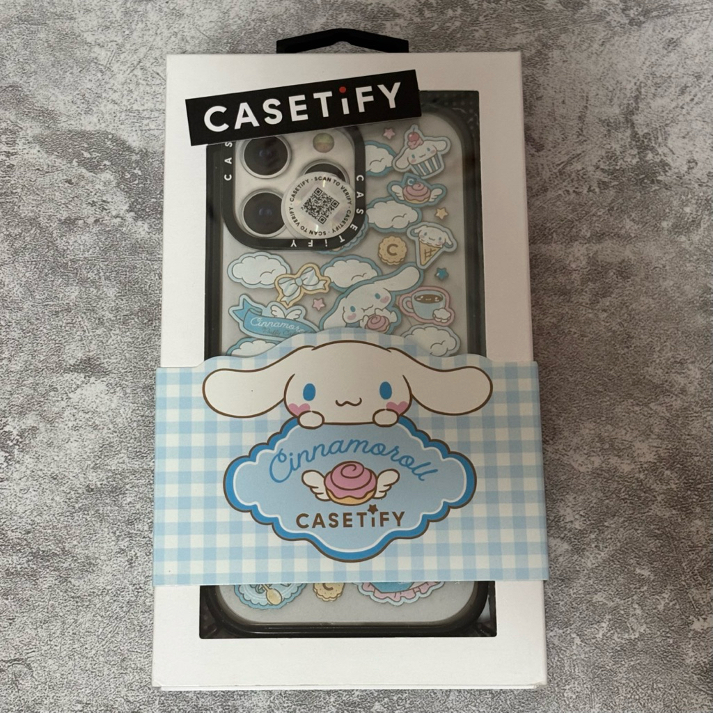 Preloved - Original Casetify Cinnamoroll Lovely Cafe Sticker Case for iPhone 15 Pro Max