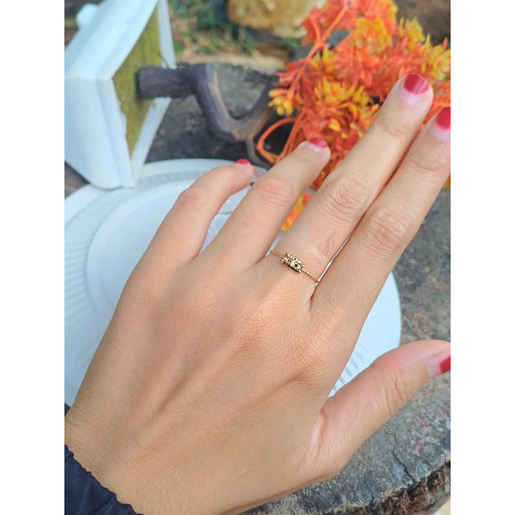 Cincin Emas Asli 0.5 gr Model Minimalis Eksklusif Cocok untuk Wanita Dewasa dan Hadiah Romantis Cinc