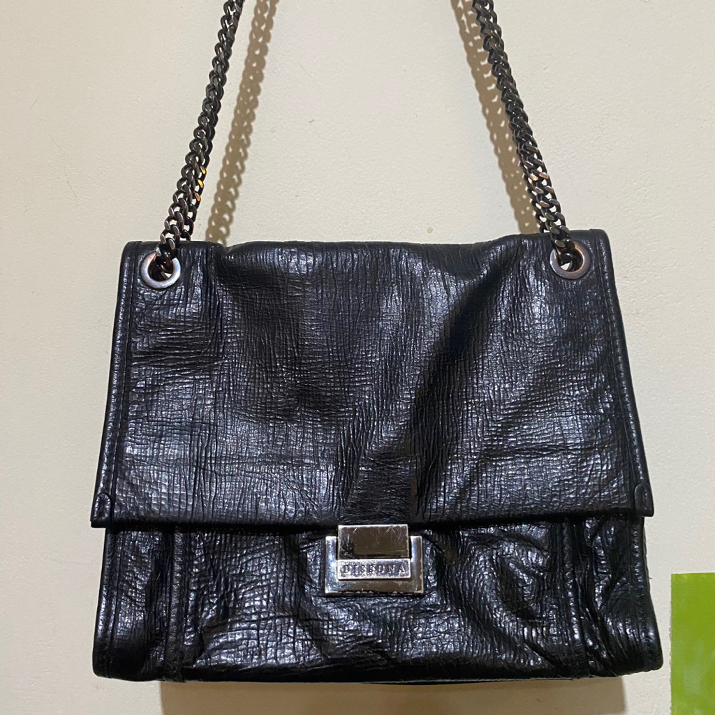 Preloved sling bag rantai brand DISSONA shoulder tote bag kulas