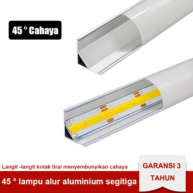 Cangkang aluminium lampu LED,  untuk dekorasi rumah, langit-langit, toko.1 meter aluminium shell