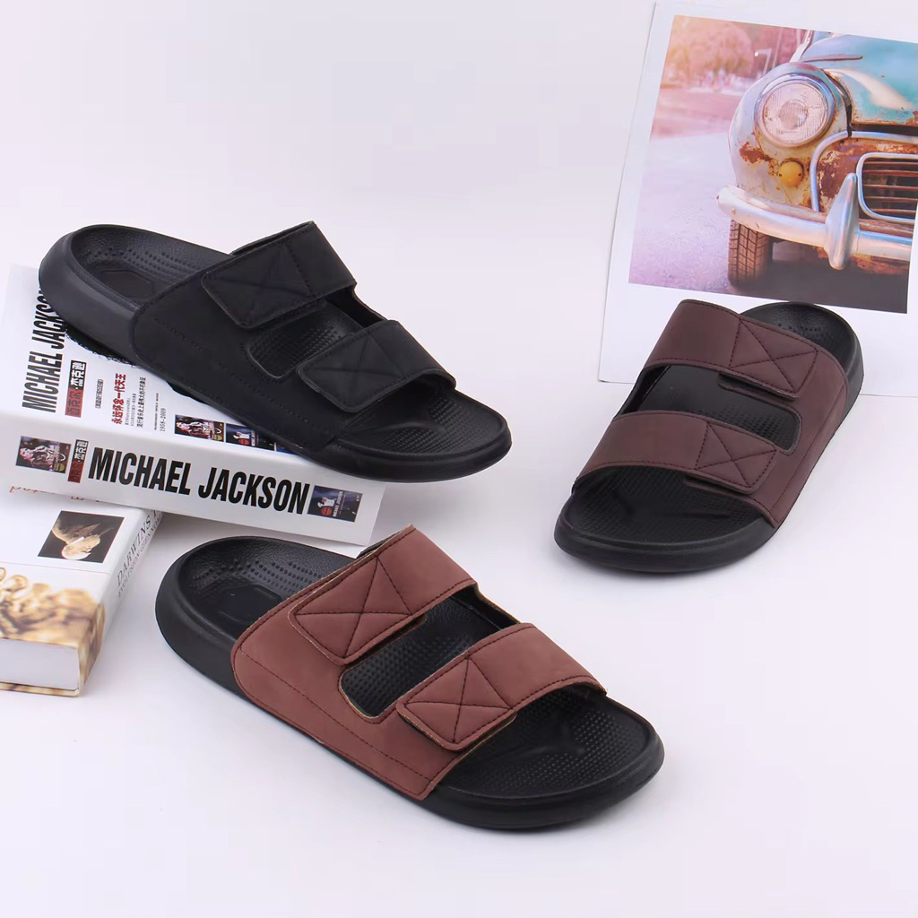 SANDAL SLIP ON PREMIUM SANDAL PRIA WANITA GEOF MAX SANDAL ELEGAN SANDAL TERBARU SANDAL KEKINIAN