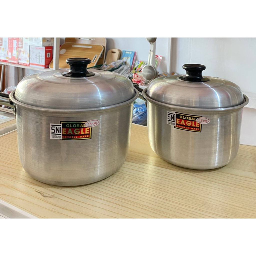 PANCI GAGANG TUTUP / PANCI SUSU GLOBAL GAGANG / PANCI GAGANG TUTUP MASAK MIE REBUS MASAK AIR