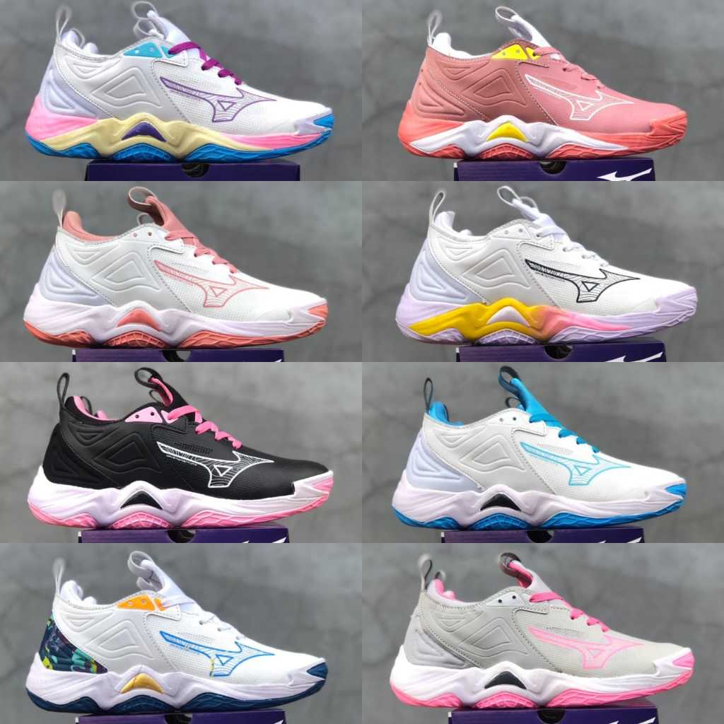 SEPATU VOLI WANITA WAVE MOMENTUM 3/SEPATU VOLI CEWEK