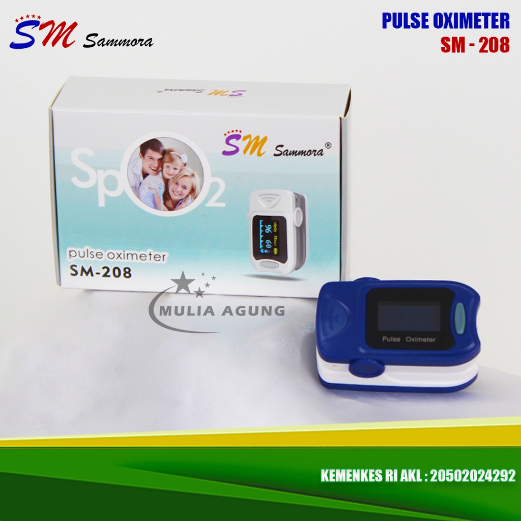 Pulse Oximeter SM-208 / Alat Ukur kadar oxigen dalam darah / Sammora