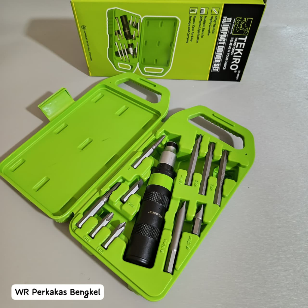 TEKIRO Obeng Ketok Impact Driver Set 11 Pcs - Obeng ketok tekiro original komplit 1 Set lengkap