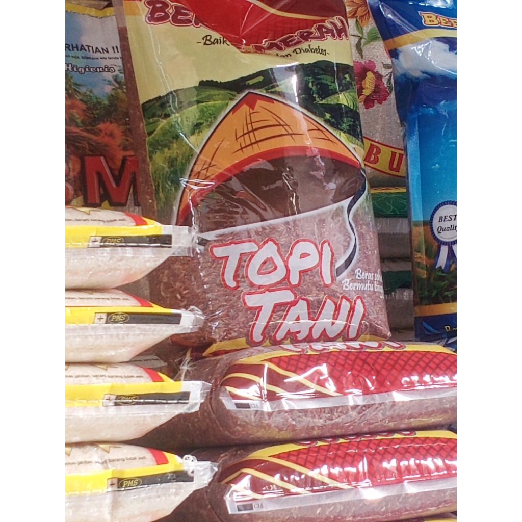Beras Merah organik Topi Tani