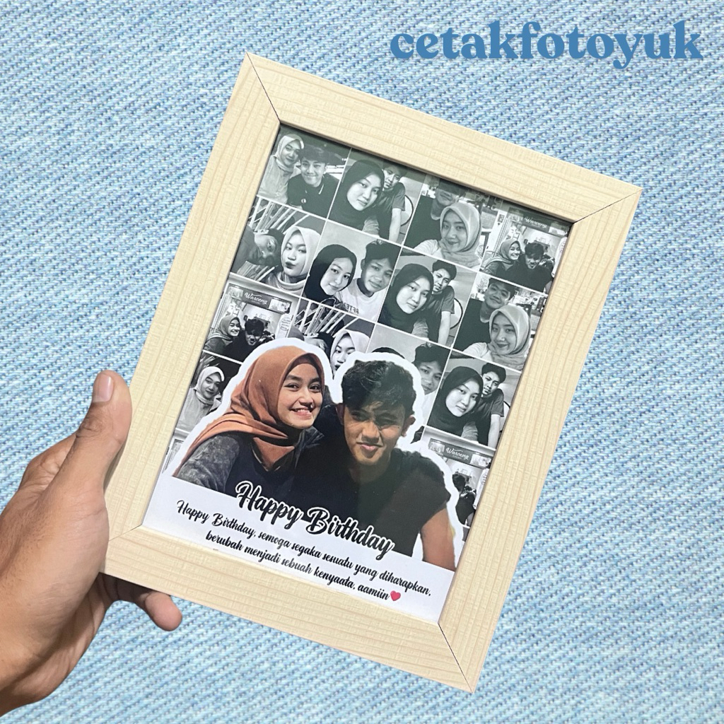 Kado Bingkai Ulang Tahun Cowok Cewek Aesthetic Gift anniversary Wisuda Wedding Kelulusan Pacar