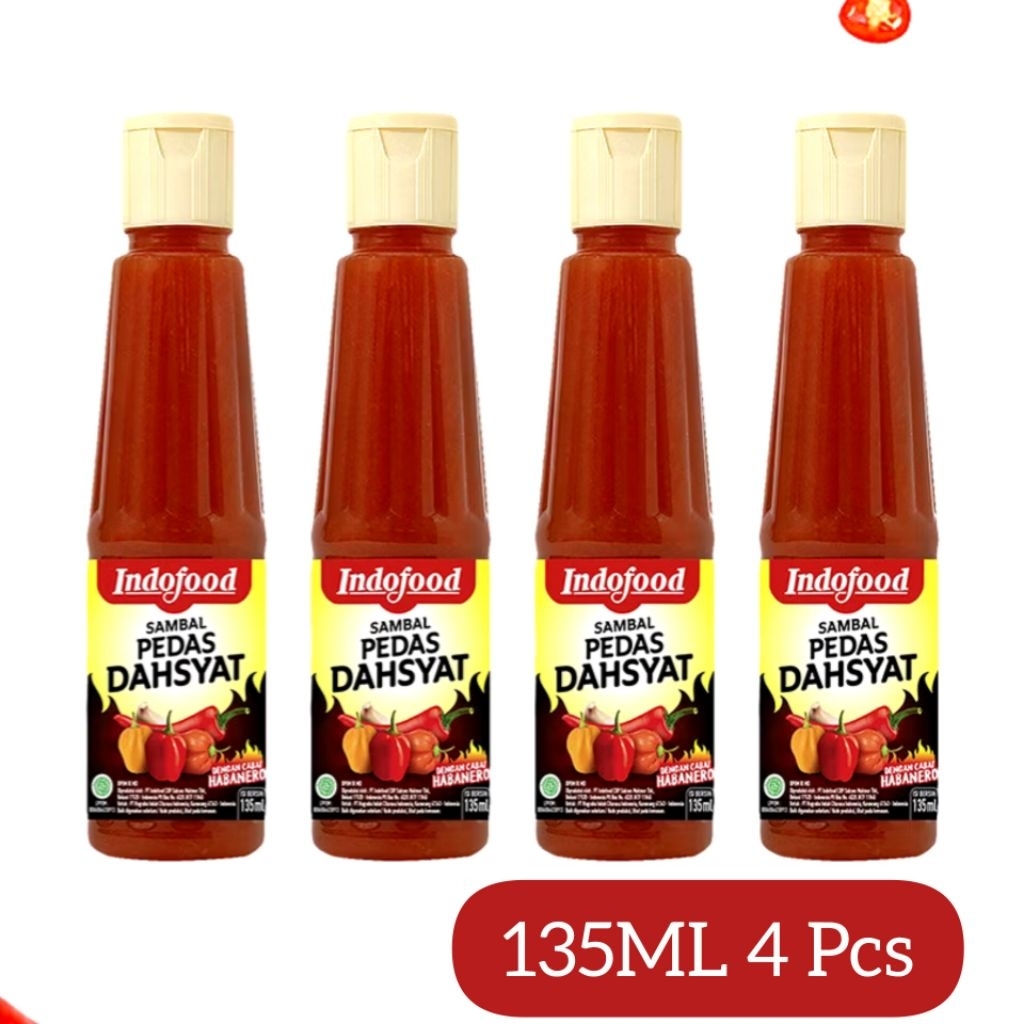 

Indofood Sambal Pedas Dahsyat 135ml - 4 Pcs
