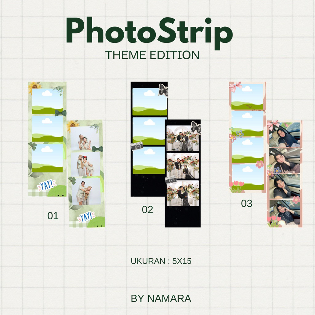 Photostrip aesthetic | photostrip dinding | photostrip tempel | photostrip custom