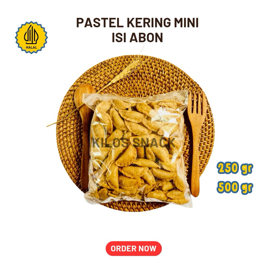 

pastel kering mini isian abon kemasan kiloan