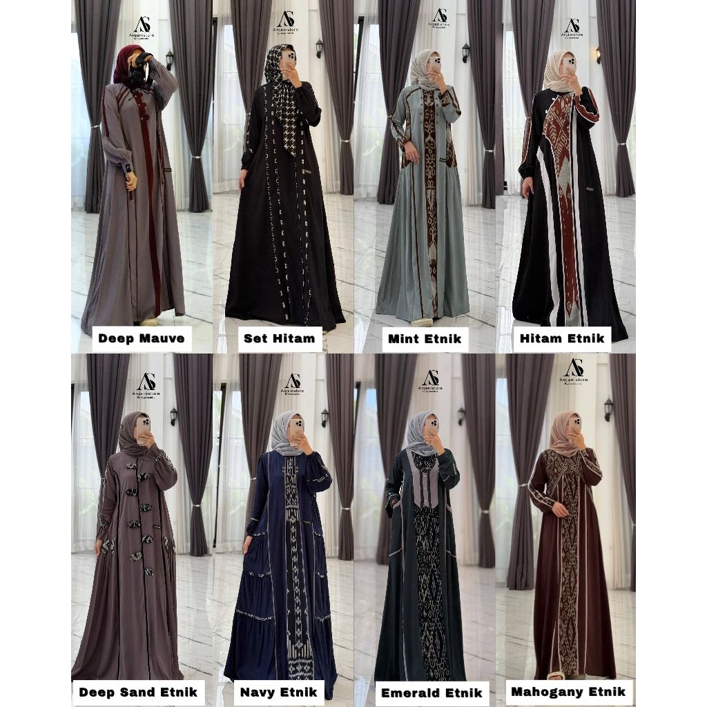Dress terbaru by Anjani store ori etnik lounchingan Agustus series