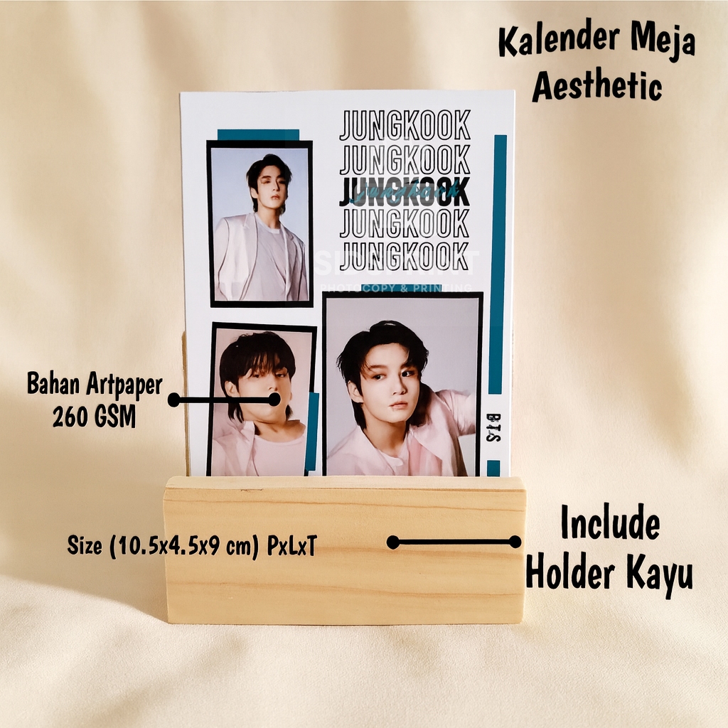 

SidsPrint Kalender Meja Aesthetic 2025 dengan Dudukan Kayu Jati Belanda – Cocok untuk Dekorasi Meja