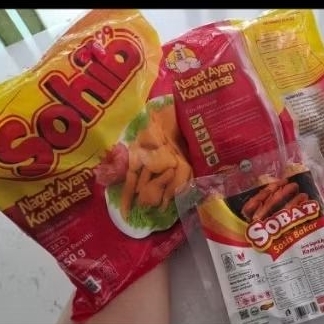 

Paket Sohib Nugget+Soskar 250gr (2 pack nugget + 1 pack Sosis Bakar isi 4 )
