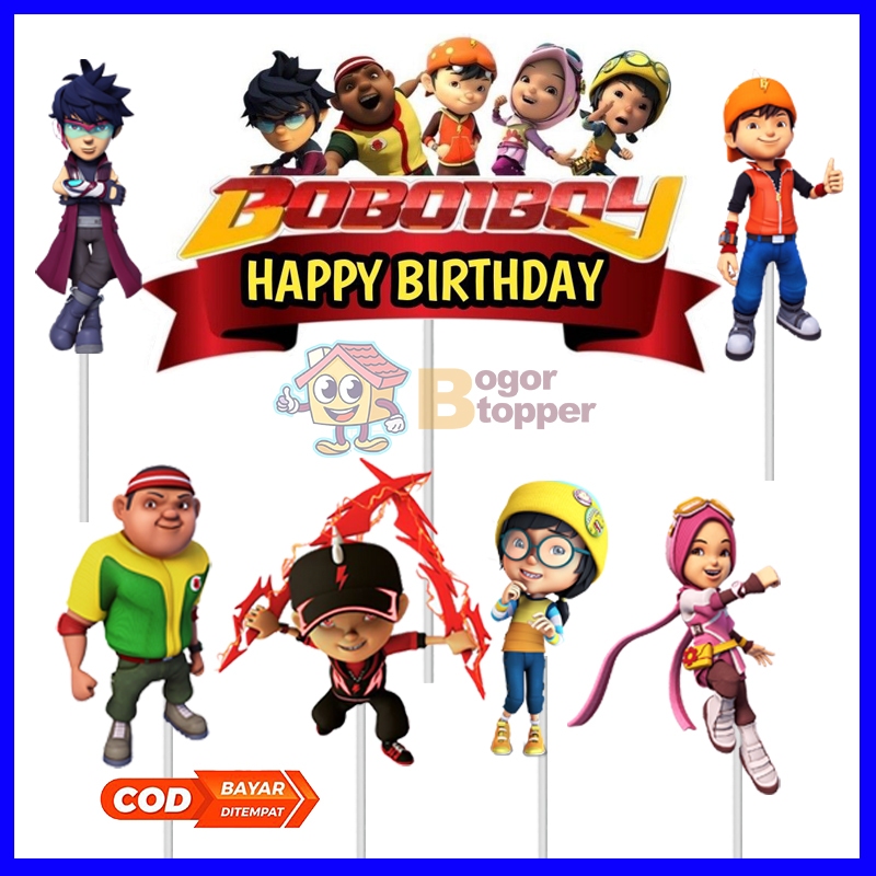 

Boboiboy Topper Karakter Kue Ulang Tahun - Hiasan Karakter Kue Ulang Tahun Happy Birthday Barakallah Fii Umrik