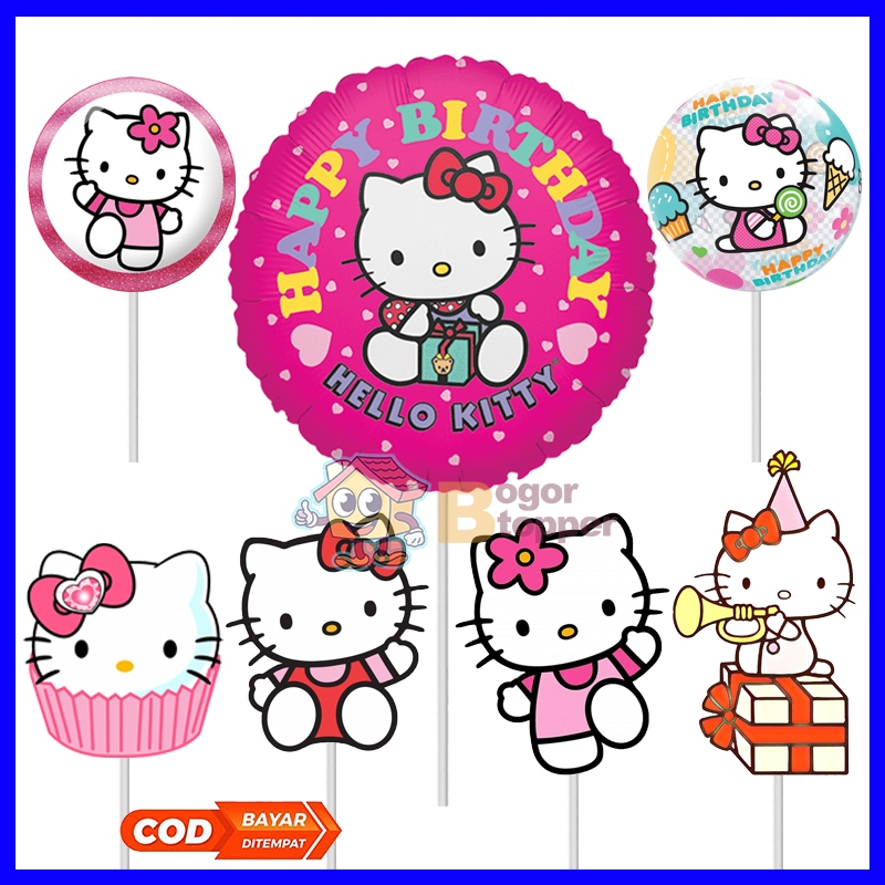 

Hello Kitty Pink Topper Karakter Kue Ulang Tahun - Hiasan Karakter Kue Ulang Tahun Happy Birthday Barakallah Fii Umrik