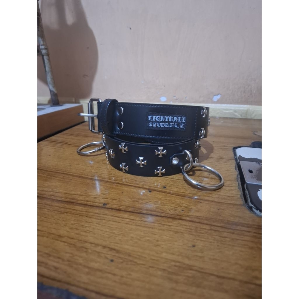 Eightball independent ring O belt / gesper ring / sabuk punk / ikat pinggang