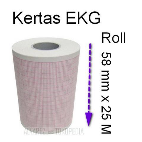 

Kertas EKG 58 mm / ECG Recording Paper Roll Single / 3 Channel
