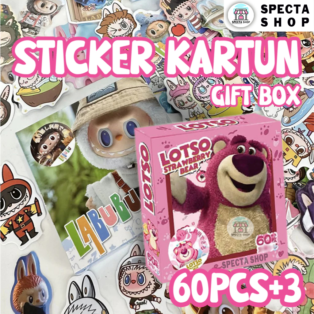 

Stiker Motif Kartun 60pcs Korean Style 63pcs Lucu Aesthetic Tempelan Korea Momo Helm Motor Dinding Kamar Mixue Dekorasi Buku Handbook Scrapbook