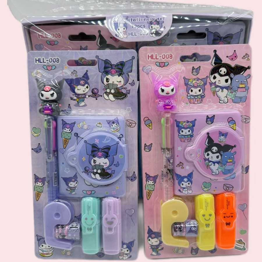 

Kiddypicks - Stationery Set 7 in 1 Sanrio Lucu – Kuromi Labubu Capybara | Alat Tulis Lengkap Hadiah Anak