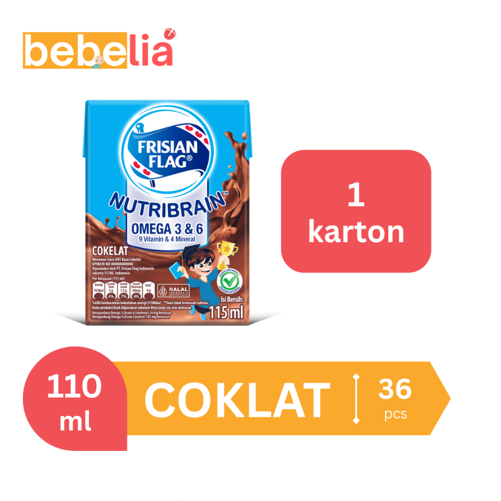 

Frisian Flag Omega Susu UHT Coklat 110 ml 1 dus isi 36 pcs