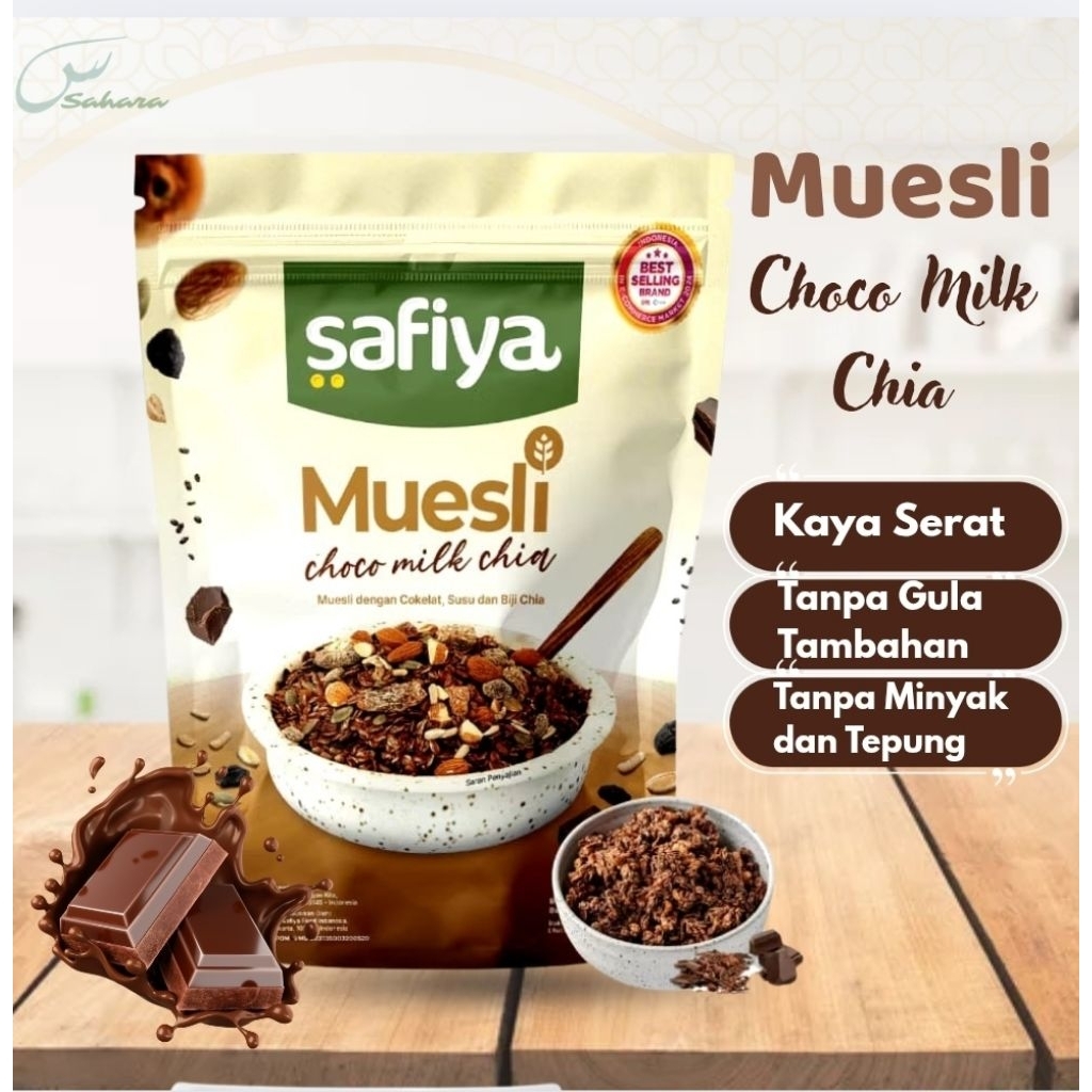 

Muesli Safiya Choco Milk Chia 840 gram With Chiaseed Oatmel Premium