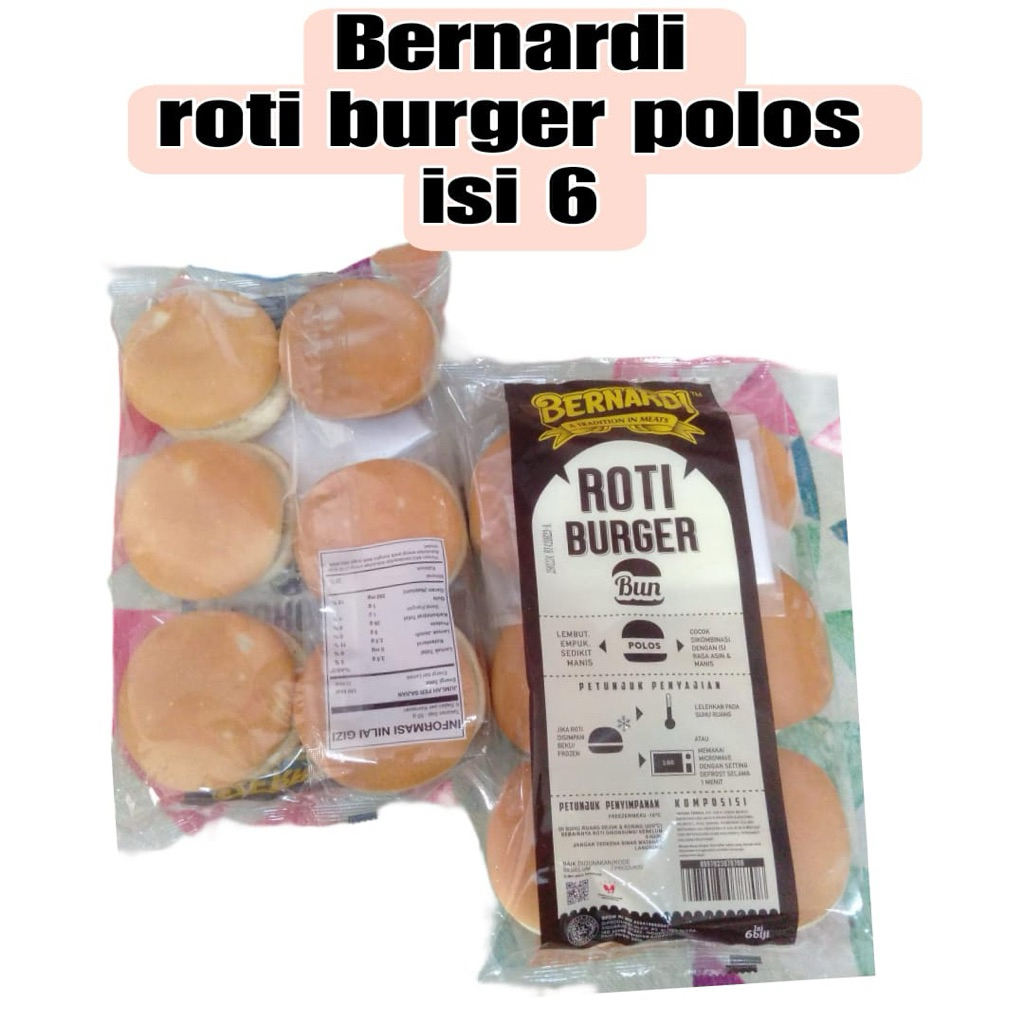 

Bernardi roti burger polos isi 6