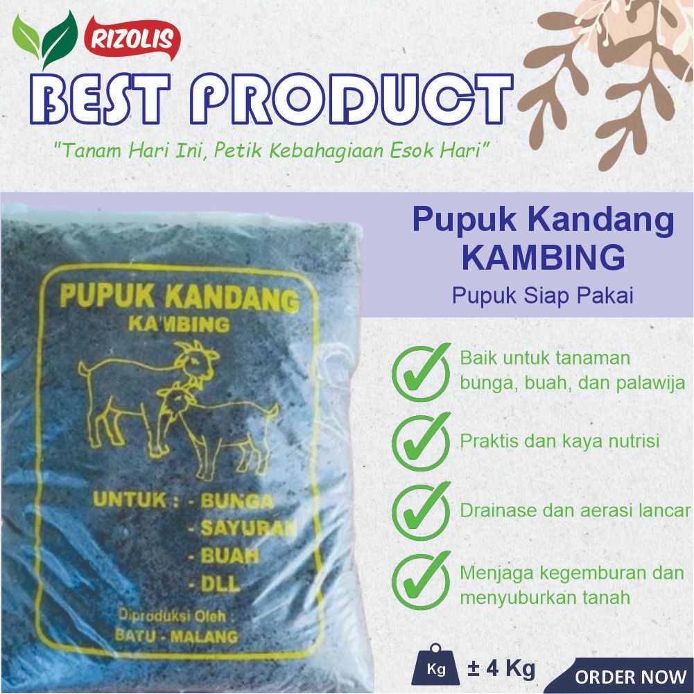Pupuk Siap Pakai - Pupuk Kandang Kambing