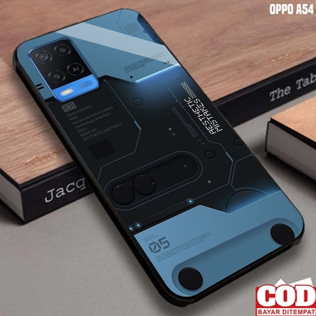Softcase Glass Oppo A54  - Softcase Motif MESIN - Softcase Glossy - Softcase Glass - Softcase A54