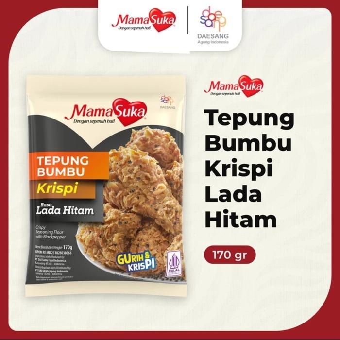

MamaSuka - Tepung Bumbu Krispi Lada Hitam 170gr (Harga 1 Pak = 8pcs)