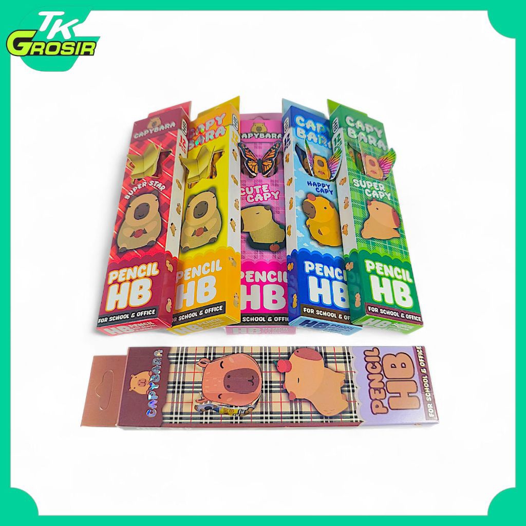

1 Lusin Pensil Motif Capybara / Pensil Kayu Motif Lucu untuk Sekolah & Kantor
