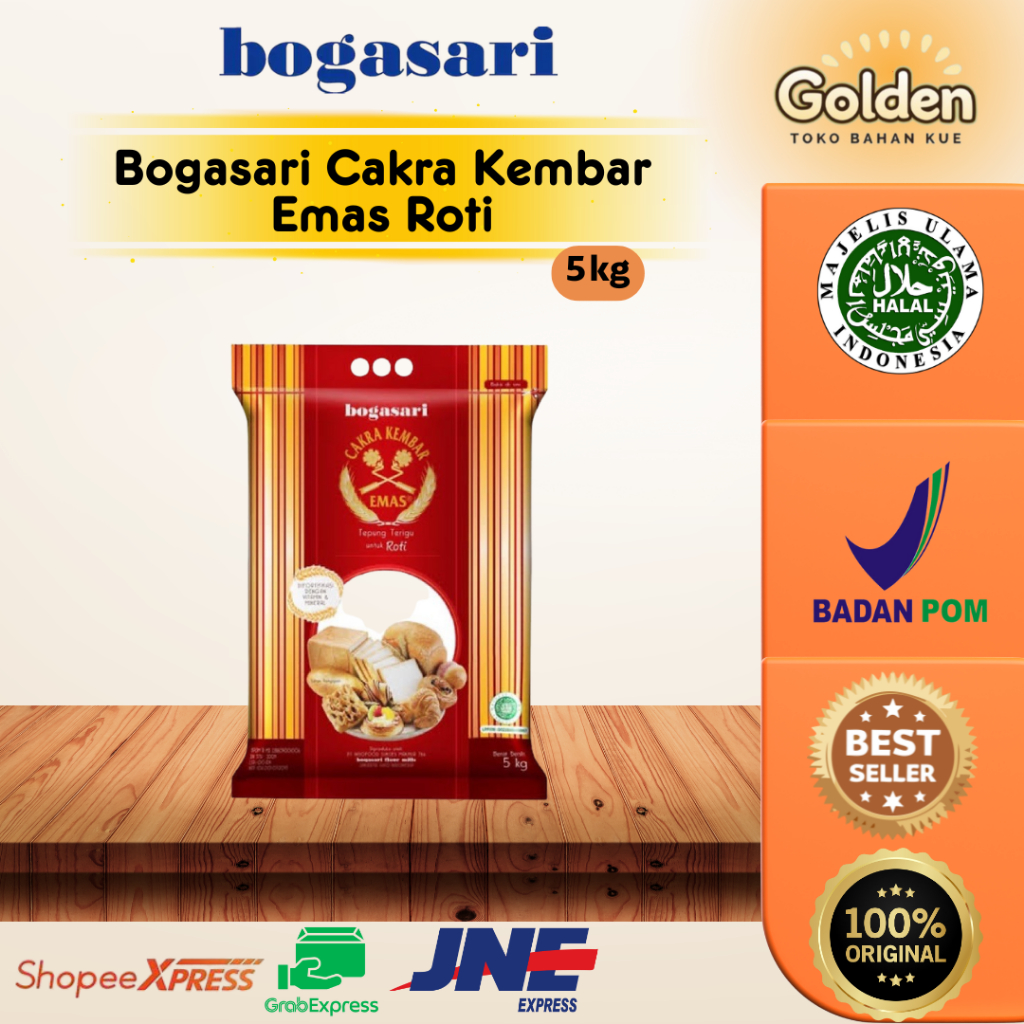 

Bogasari Cakra Kembar Emas Roti 5 kg