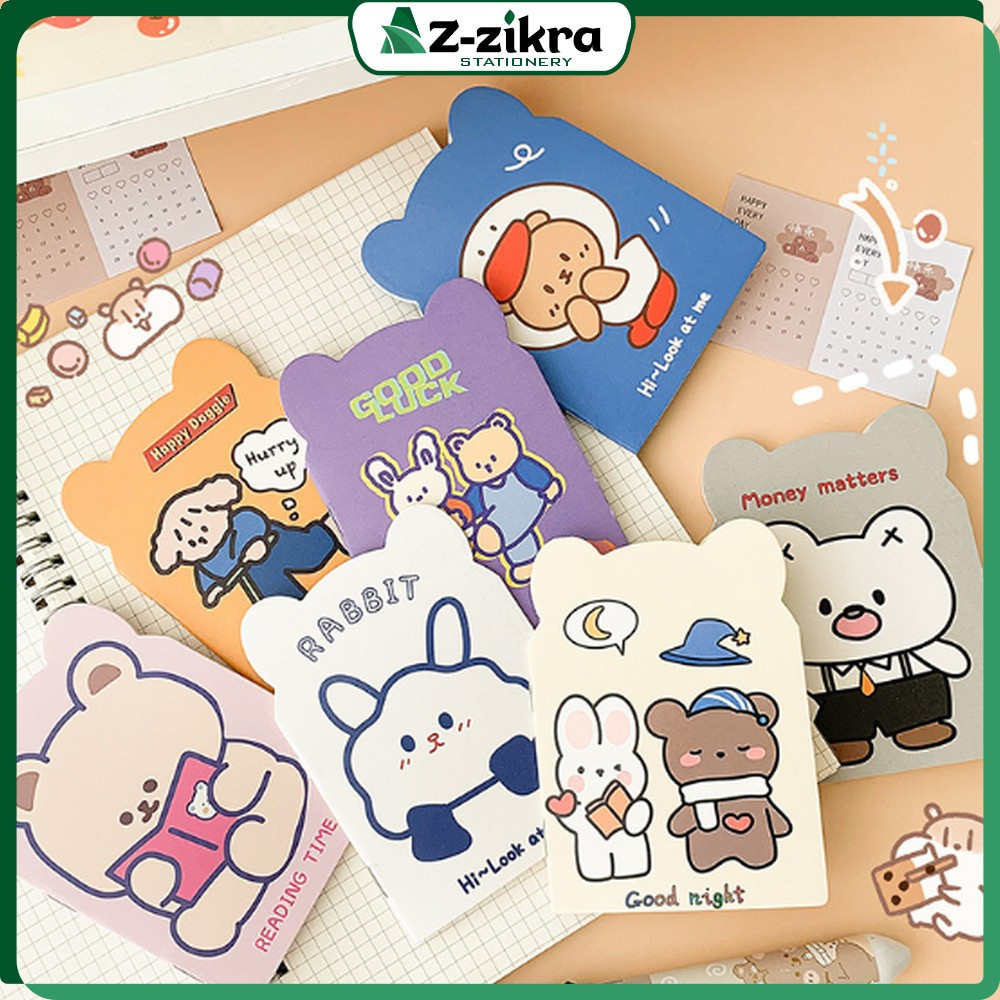 

EC Note Book Buku Catatan Kartun Berkuping Cartoon Mini Book / Buku Tulis Memo Kecil Mini Motif Karakter Kartun Az Zikra Stationery A40